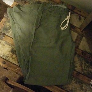 Drawstring linen pants